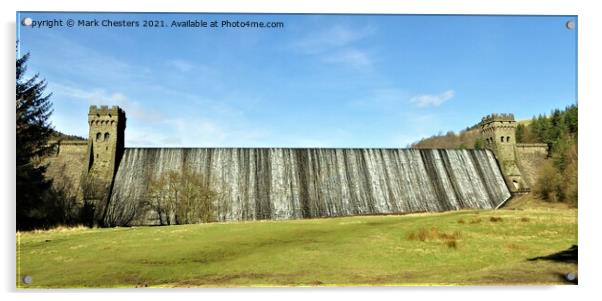 Derwent Dam, Derbyshire Acrylic by Mark Chesters