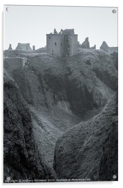 Dunnottar Castle Acrylic by Anthony McGeever