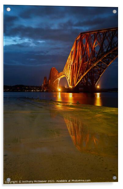 The Forth Bridge Acrylic by Anthony McGeever