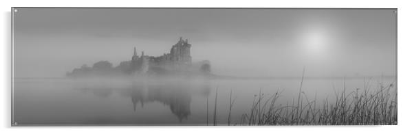 Kilchurn Castle Misty Sunrise  Acrylic by Anthony McGeever
