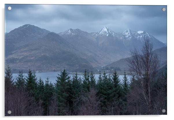 The five sisters of Kintail  Acrylic by Anthony McGeever