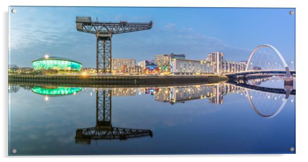 Glasgow Finnieston Crane and Clyde Arc  Acrylic by Anthony McGeever