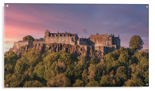 Stirling Castle sunset Acrylic by Anthony McGeever