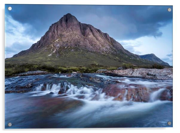 Buachaille and the River Coupall Acrylic by Anthony McGeever