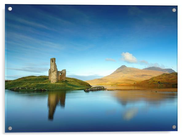 Ardvreck Castle Scotland Acrylic by Anthony McGeever