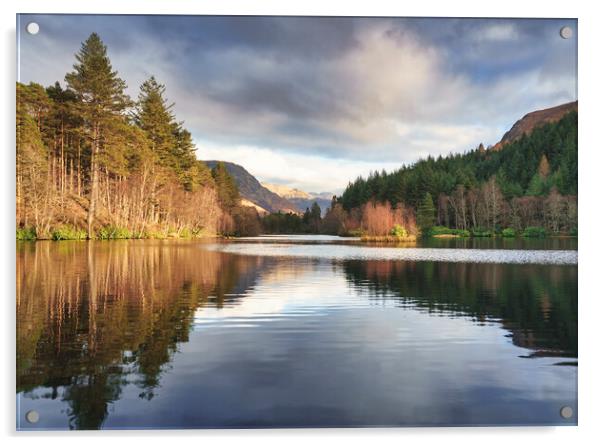 Glencoe Lochan Acrylic by Anthony McGeever