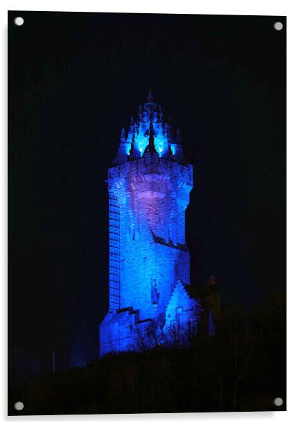 Stirling national Wallace Monument Burns night Acrylic by Anthony McGeever