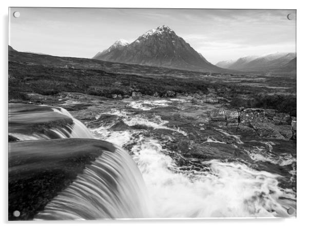 Buachaille Etive Mor in B&W  Acrylic by Anthony McGeever