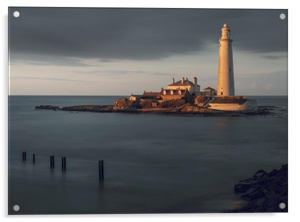 St Marys Lighthouse  Acrylic by Anthony McGeever