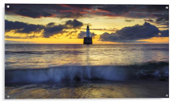 Dramatic Sunrise at Rattray Lighthouse Acrylic by Anthony McGeever