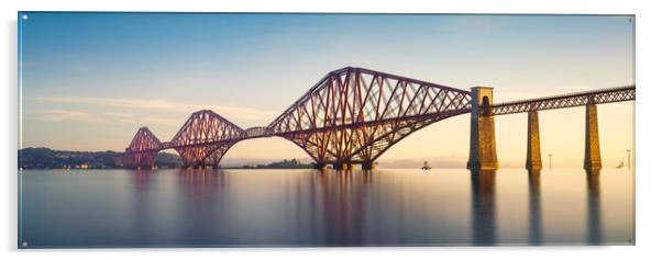 The Forth Bridge at Sunrise  Acrylic by Anthony McGeever
