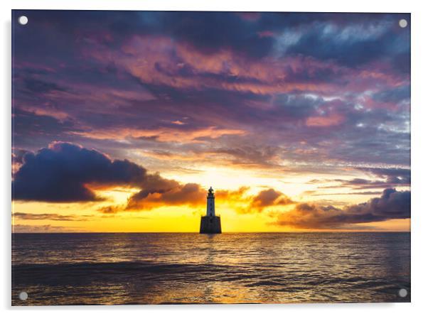 A Dramatic Sunrise at Rattray Head Lighthouse  Acrylic by Anthony McGeever