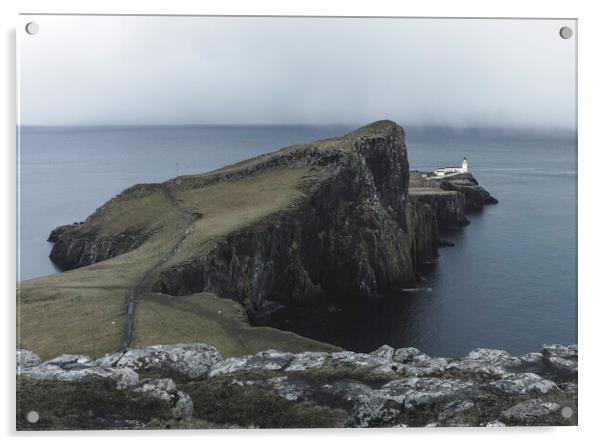 A moody afternoon on Neist Point  Acrylic by Anthony McGeever
