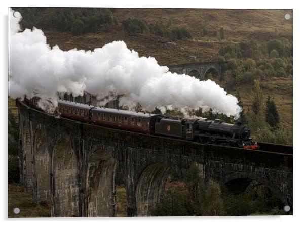 The Jacobite Crossing Glenfinnan Viaduct Acrylic by Anthony McGeever