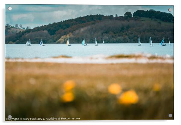 Sail boats at Carsington Waters in the Peak District Acrylic by That Foto