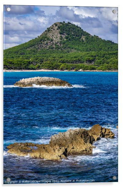 Cala Agulla bay and beach in Majorca Acrylic by MallorcaScape Images