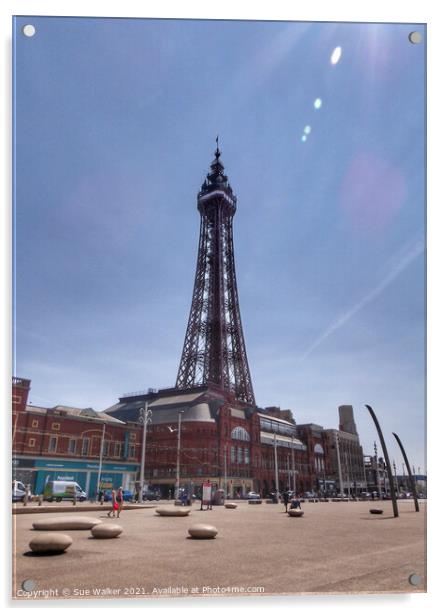 Blackpool Tower Acrylic by Sue Walker