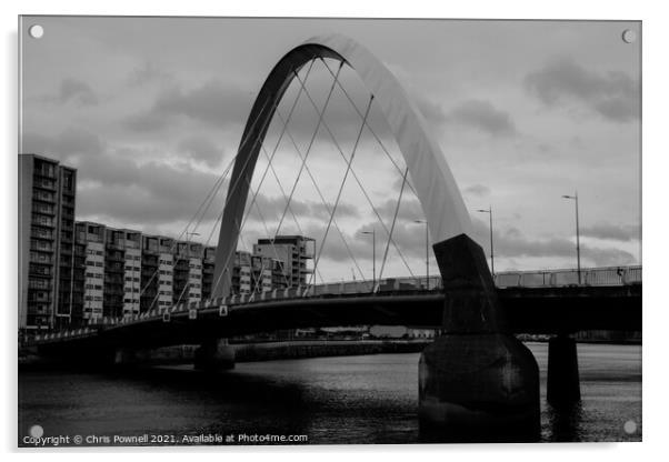 Glasgow Clyde Arc Acrylic by Chris Pownell