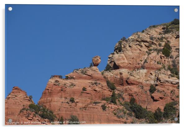 Perched Rock Acrylic by Beth Rodney