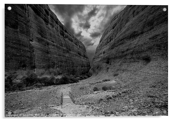 The Olgas, Within the canyon  Acrylic by Jonathan Bird