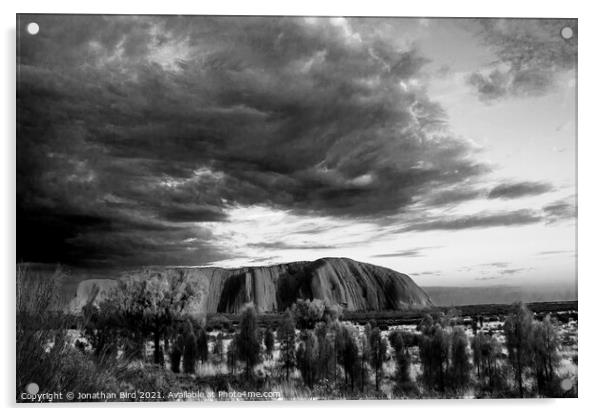 Storm Clouds over Uluru Acrylic by Jonathan Bird