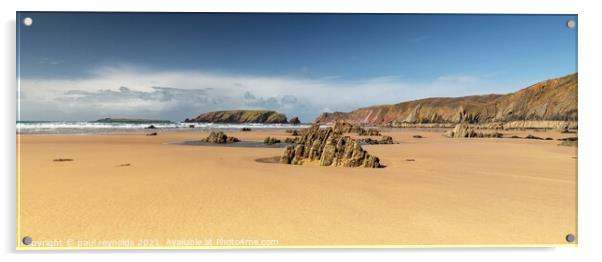 Marloes sands Acrylic by paul reynolds
