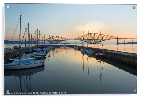Forth Bridge, South Queensferry Acrylic by Philip Stewart