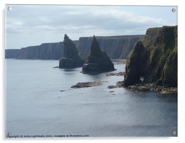 Thirle Door and the Stacks of Duncansby Acrylic by Andy Lightbody