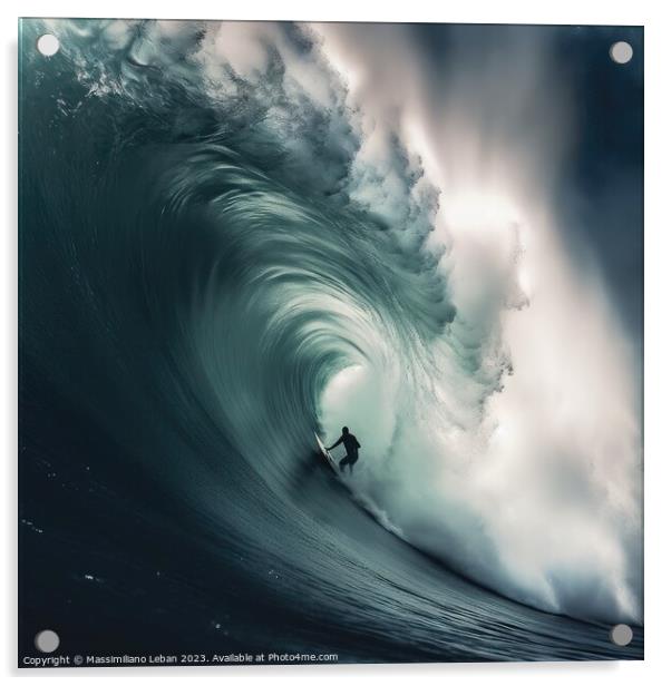 Surfer Acrylic by Massimiliano Leban
