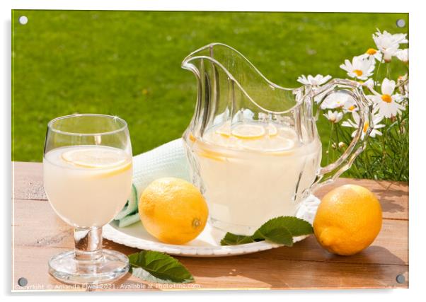 Summertime Lemonade Acrylic by Amanda Elwell