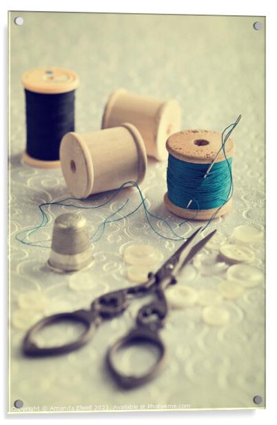 Sewing Cotton Acrylic by Amanda Elwell
