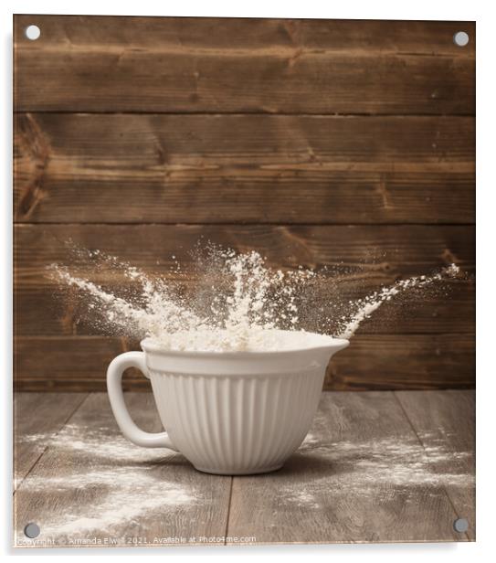 Flour Splash Acrylic by Amanda Elwell