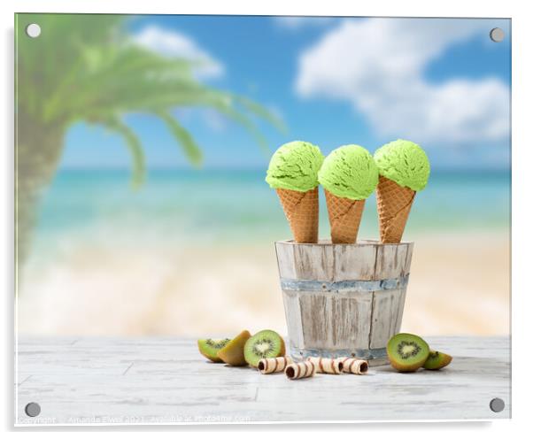 Ice Creams  Acrylic by Amanda Elwell
