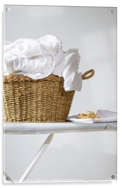 Basket Of Laundry Acrylic by Amanda Elwell
