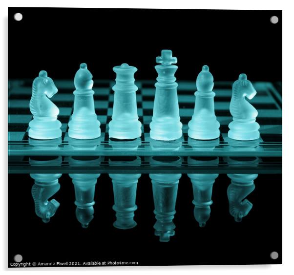 Chess Board Acrylic by Amanda Elwell