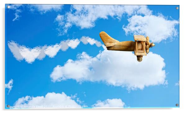 Valentine Plane Acrylic by Amanda Elwell