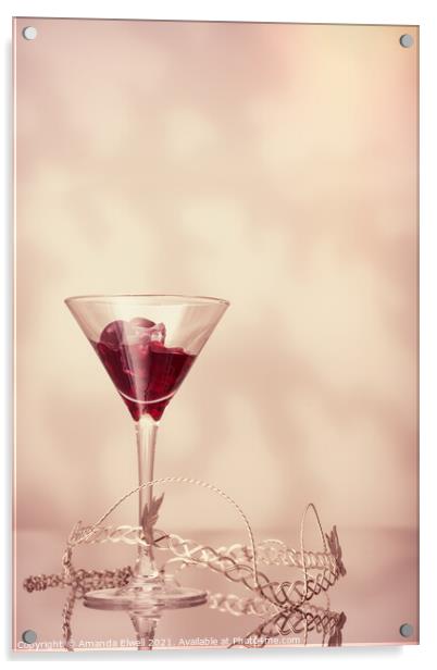 One Cocktail Drink Acrylic by Amanda Elwell
