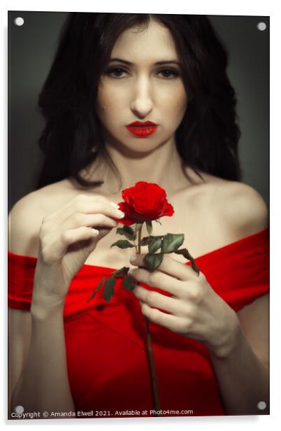 Be My Valentine Acrylic by Amanda Elwell
