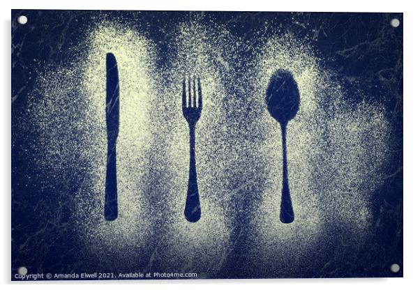 Cutlery Series Acrylic by Amanda Elwell