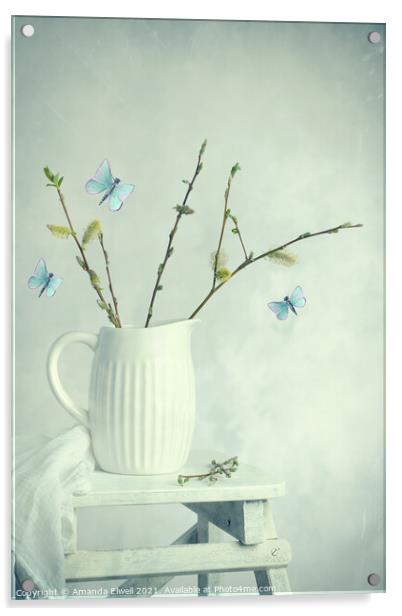 Spring Still Life Acrylic by Amanda Elwell