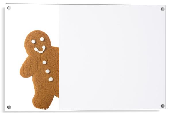 Gingerbread Advertising Board Acrylic by Amanda Elwell