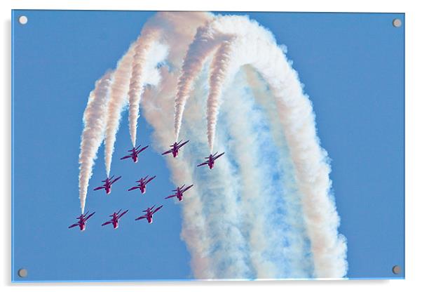 Red Arrows Acrylic by Anthony Jacobson