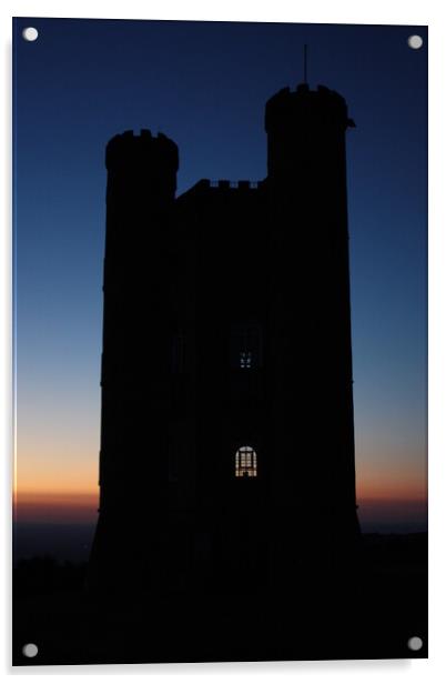 Broadway Tower at sunset Acrylic by Claire Turner