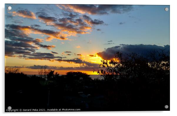 Tropical sunset - Mauritius Acrylic by Gerard Peka