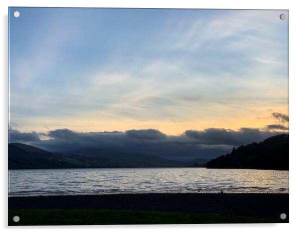 Sunset at Bala Lake Wales  Acrylic by Melissa Theobald