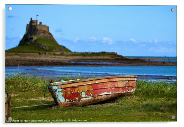 Holy Island boat Acrylic by Mark ODonnell
