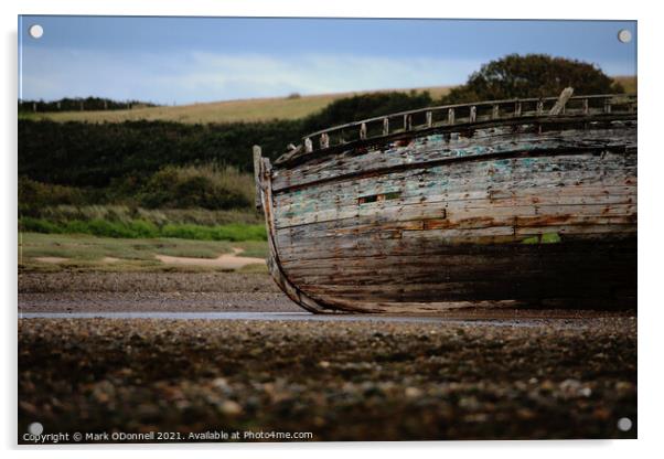 Beached Wreck Acrylic by Mark ODonnell