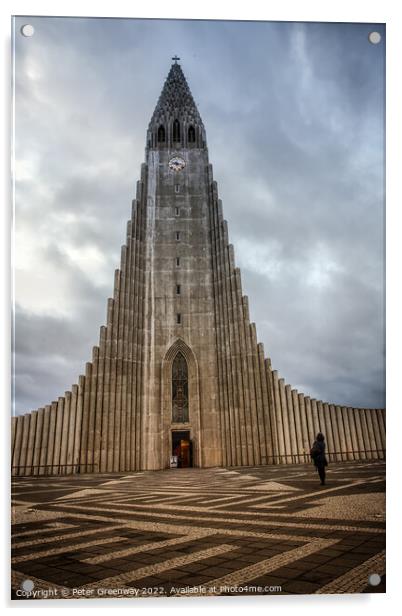 Hallgrimskirkja Church, Reykjavik, Iceland Acrylic by Peter Greenway