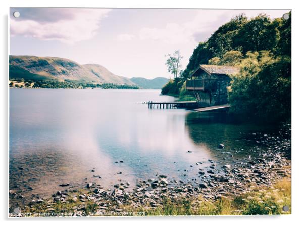 The Duke Of Portland Boathouse, Ullswater In The L Acrylic by Peter Greenway