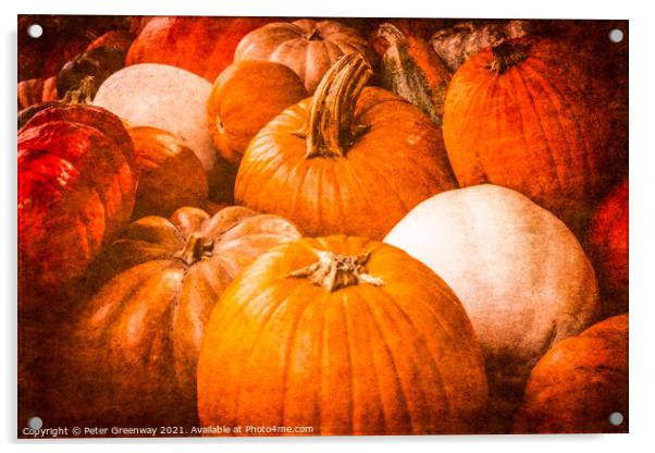 Tennessee Halloween Pumpkin Patch ! Acrylic by Peter Greenway
